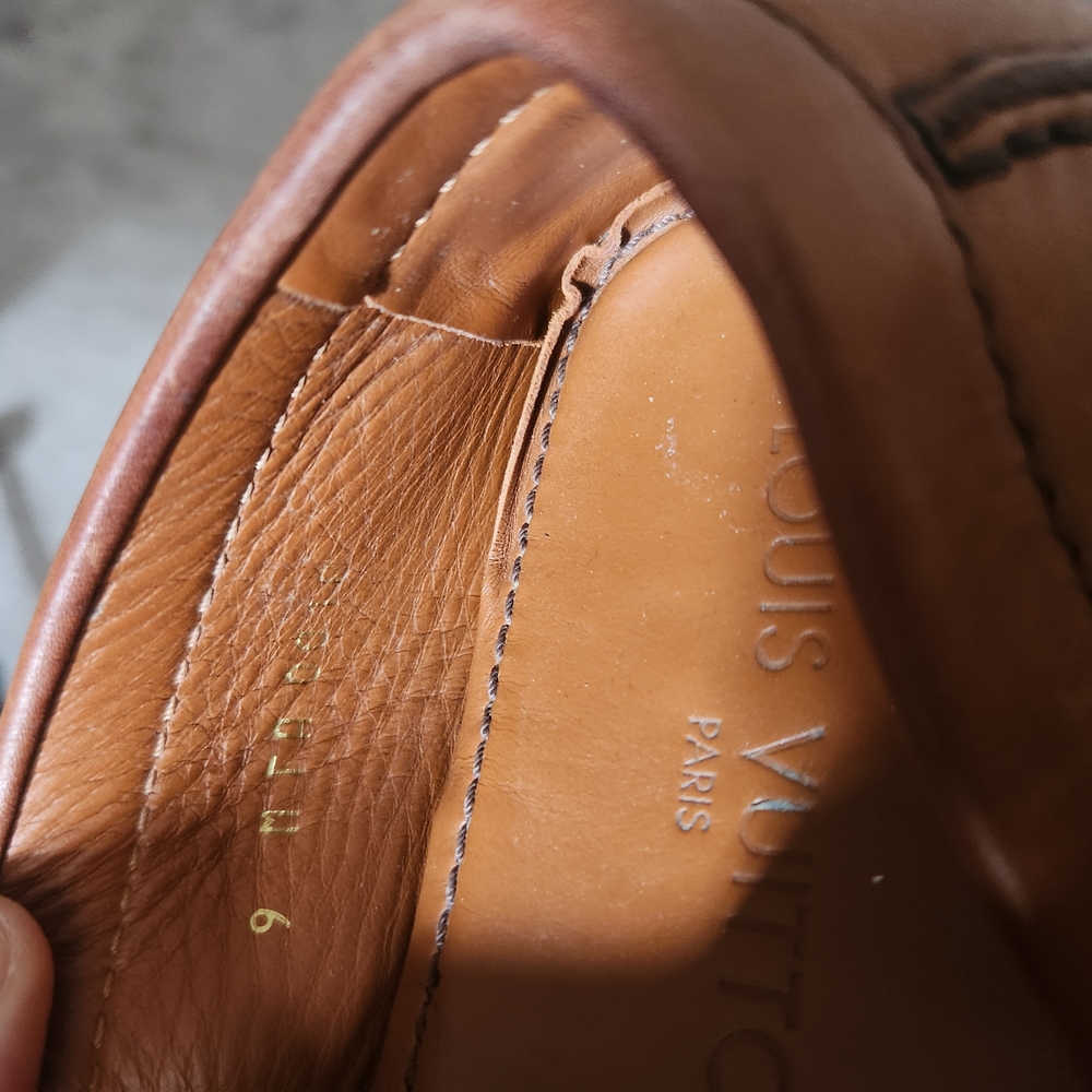 Louis Vuitton Men's Brown Leather Loafers - Picture 9 of 10